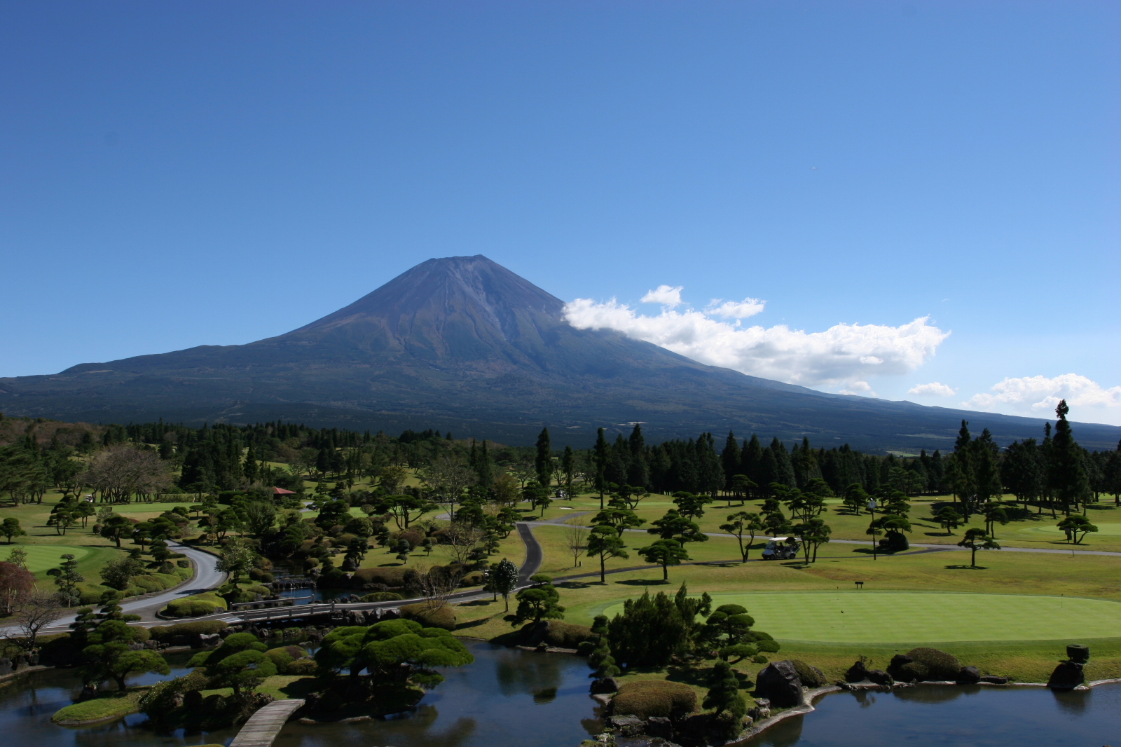 スタートハウス前から富士山を望む