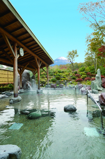 富士山の見える露天風呂