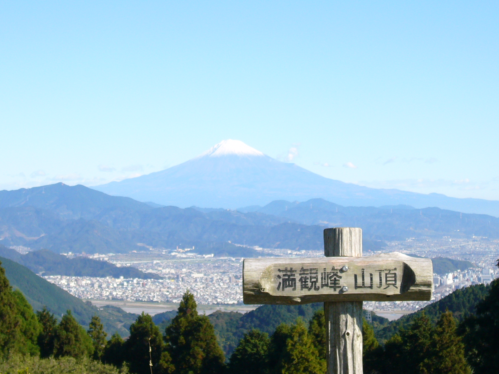 頂上からの富士山眺望