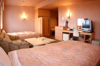 ツインルーム：ツインルームを18室。6人部屋を6室設置。様々な宿泊に対応。