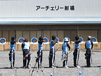 アーチェリー合宿の様子です。