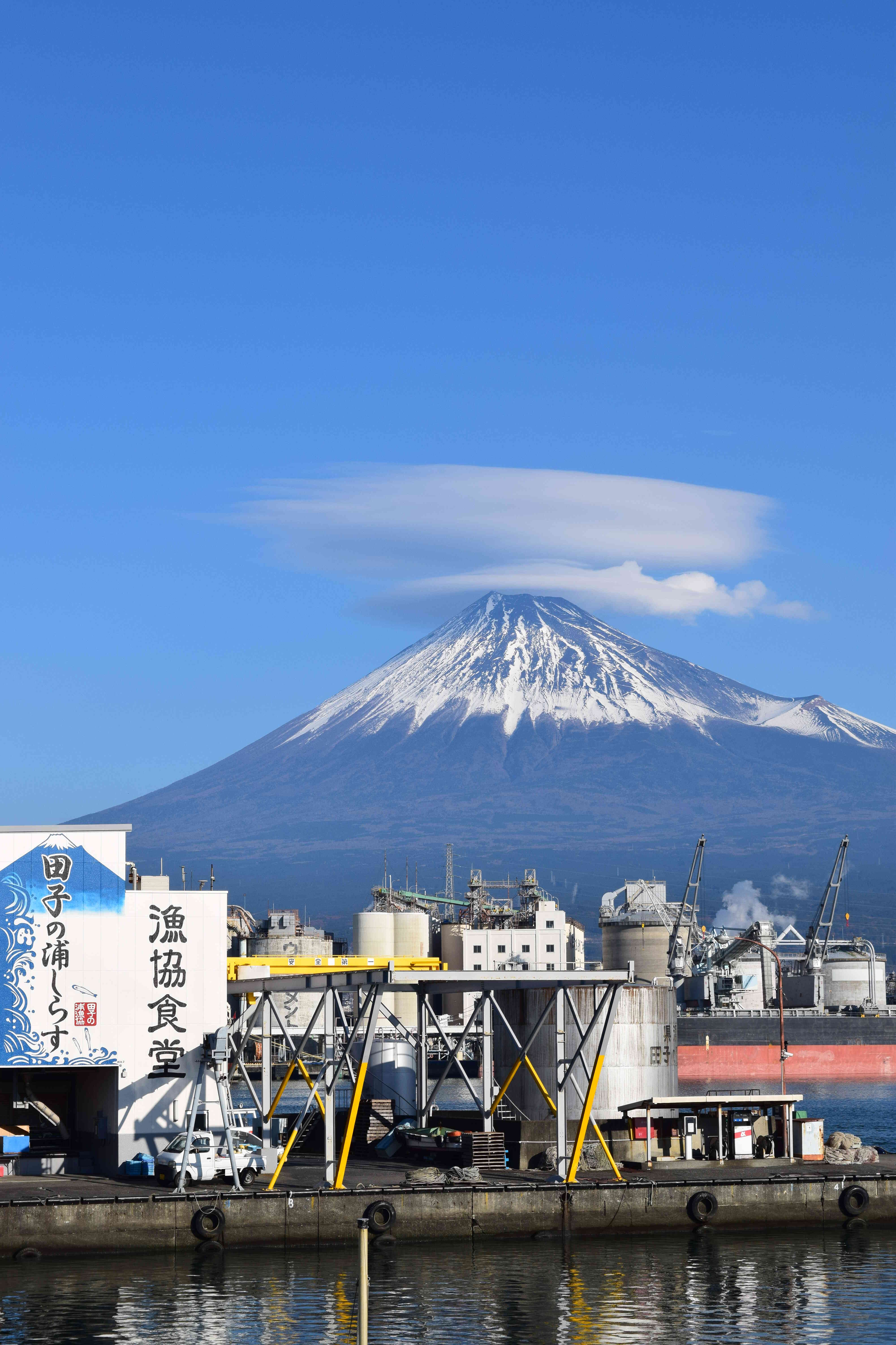 富士山を眺めながらのお食事を。