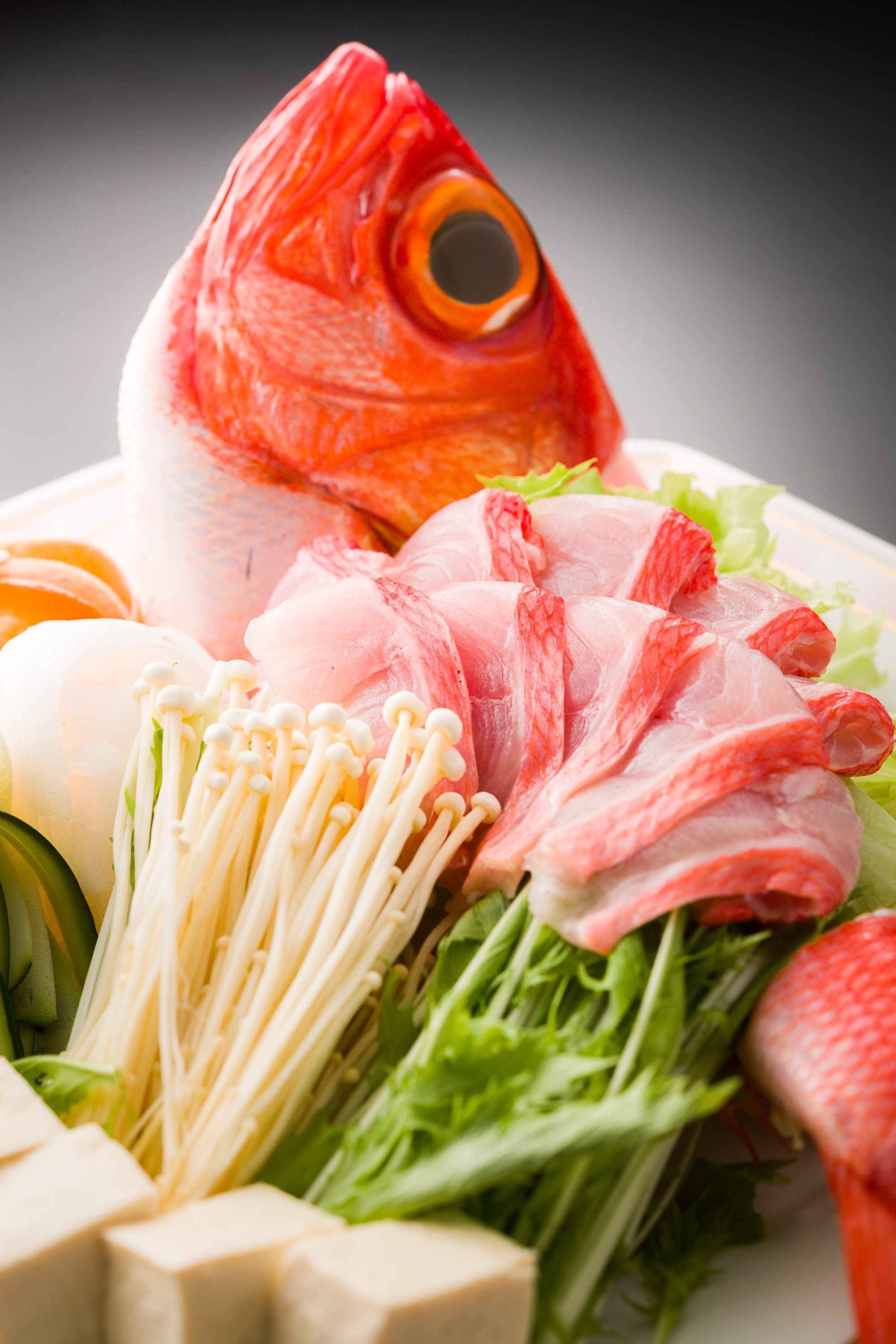 名物の金目鯛のしゃぶしゃぶ