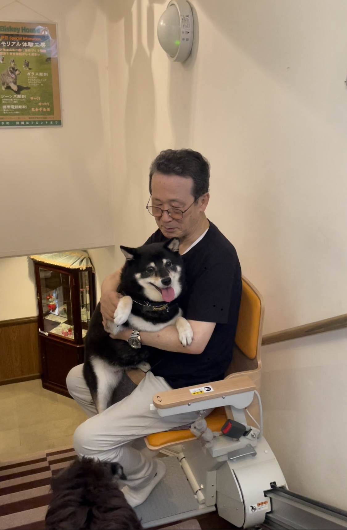 階段に昇降機設置有り