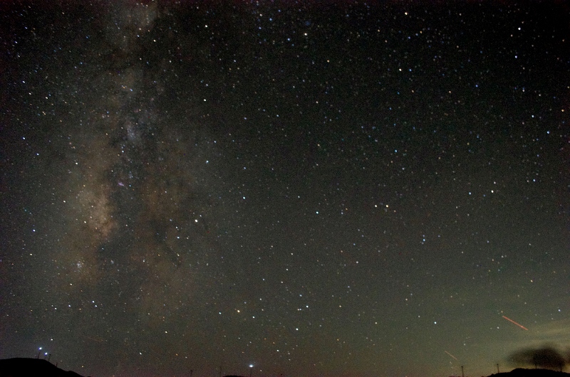 星きれいすぎ、天の川も見える