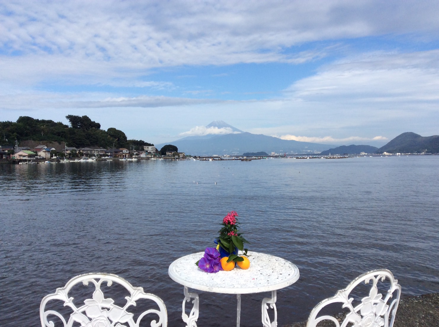 富士山を眺めながら美味しいコーヒーをどうぞ。