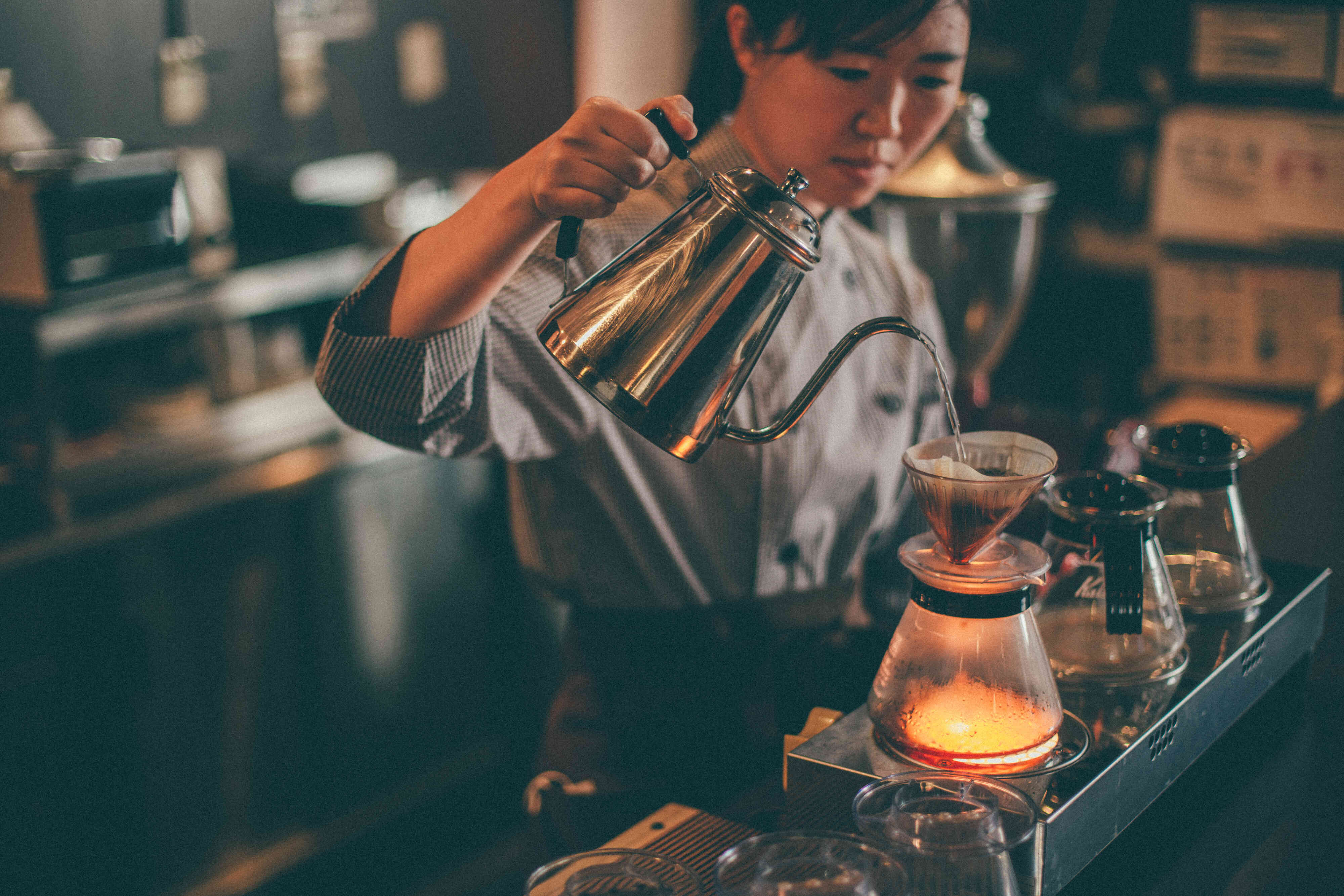 コーヒーは豆からひく本格派です！！