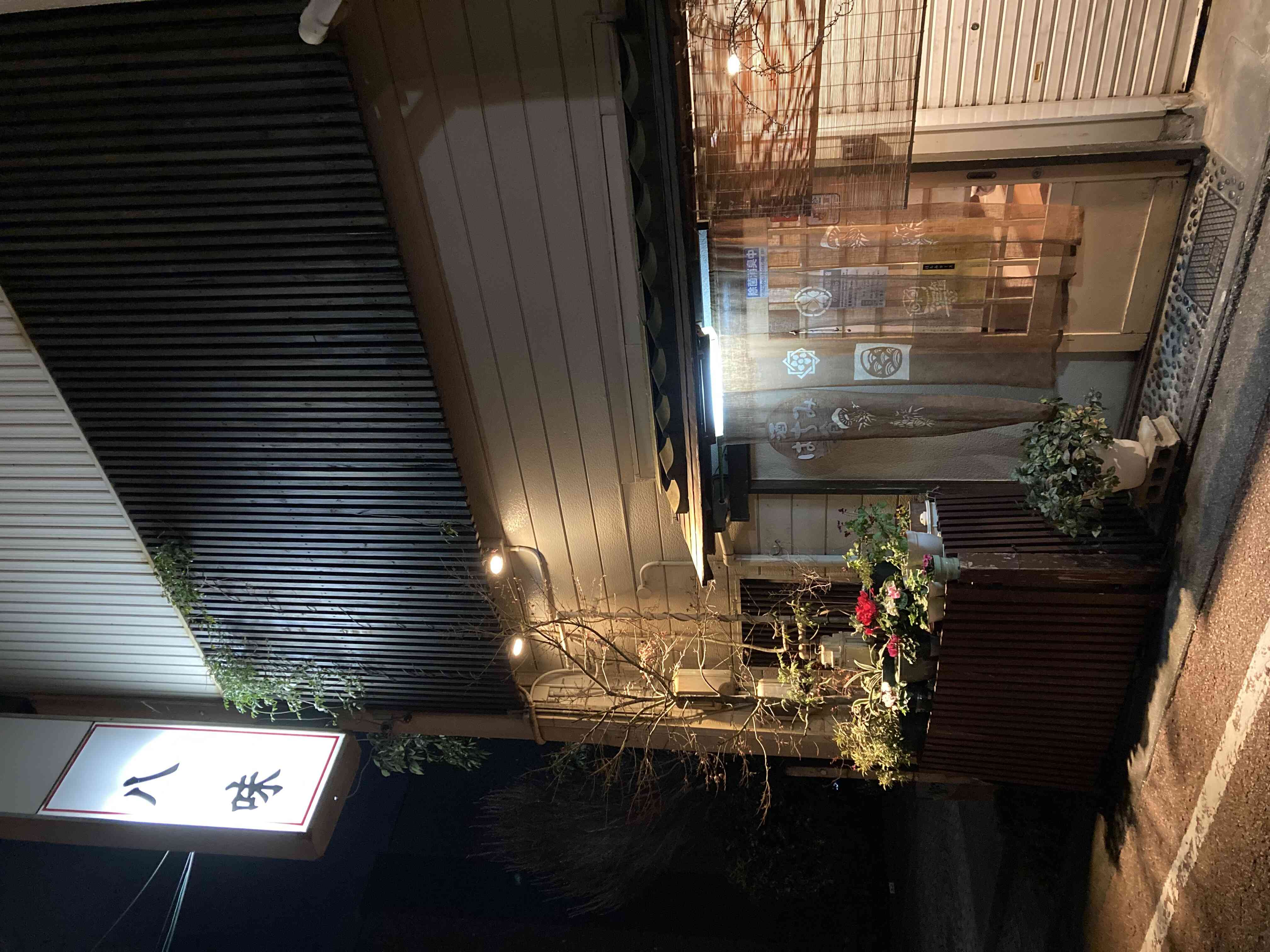 お店の外観写真です。八味の看板を目印にご来店下さい。