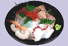 人気の海鮮丼