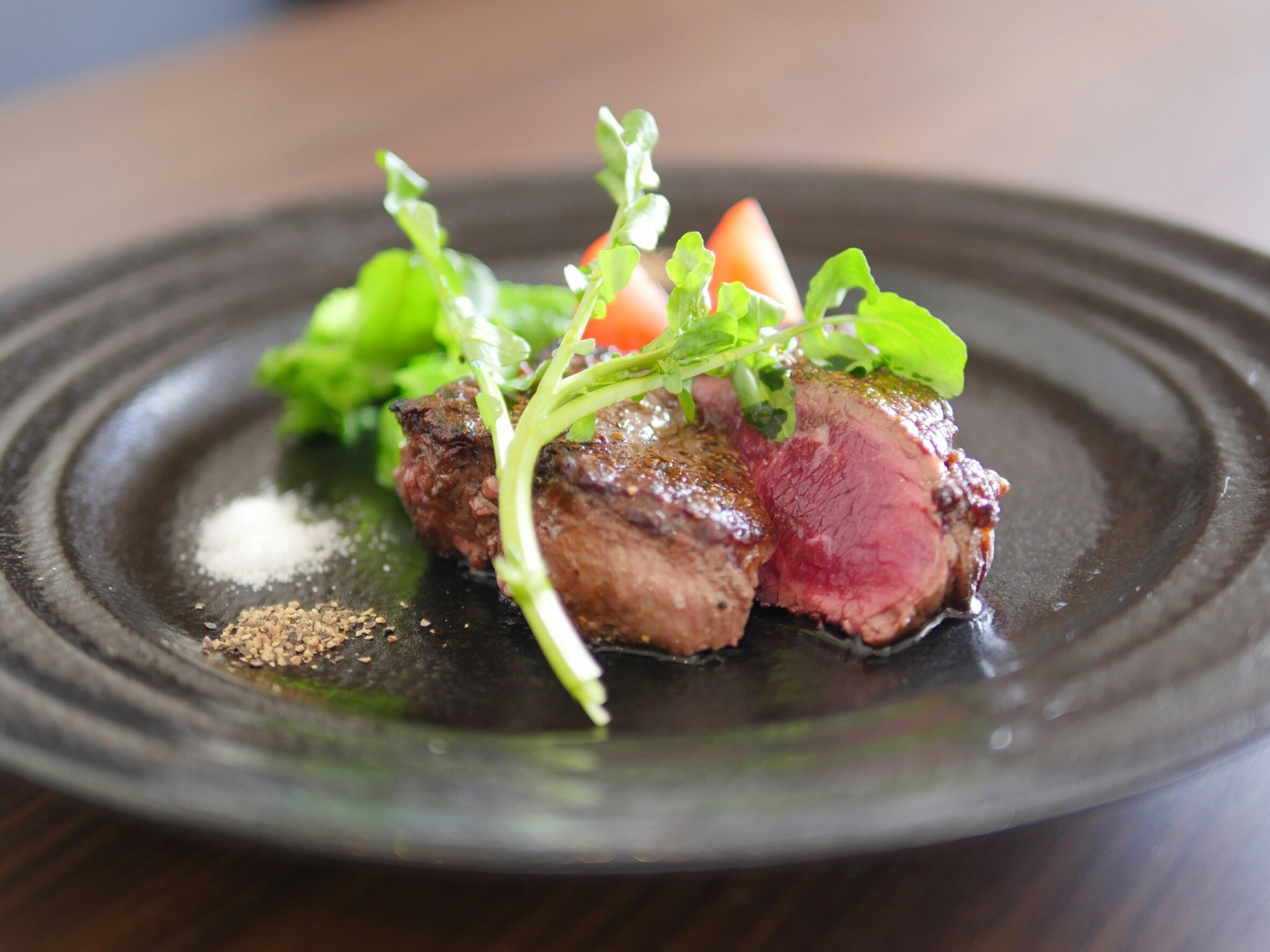 伊豆牛のステーキ