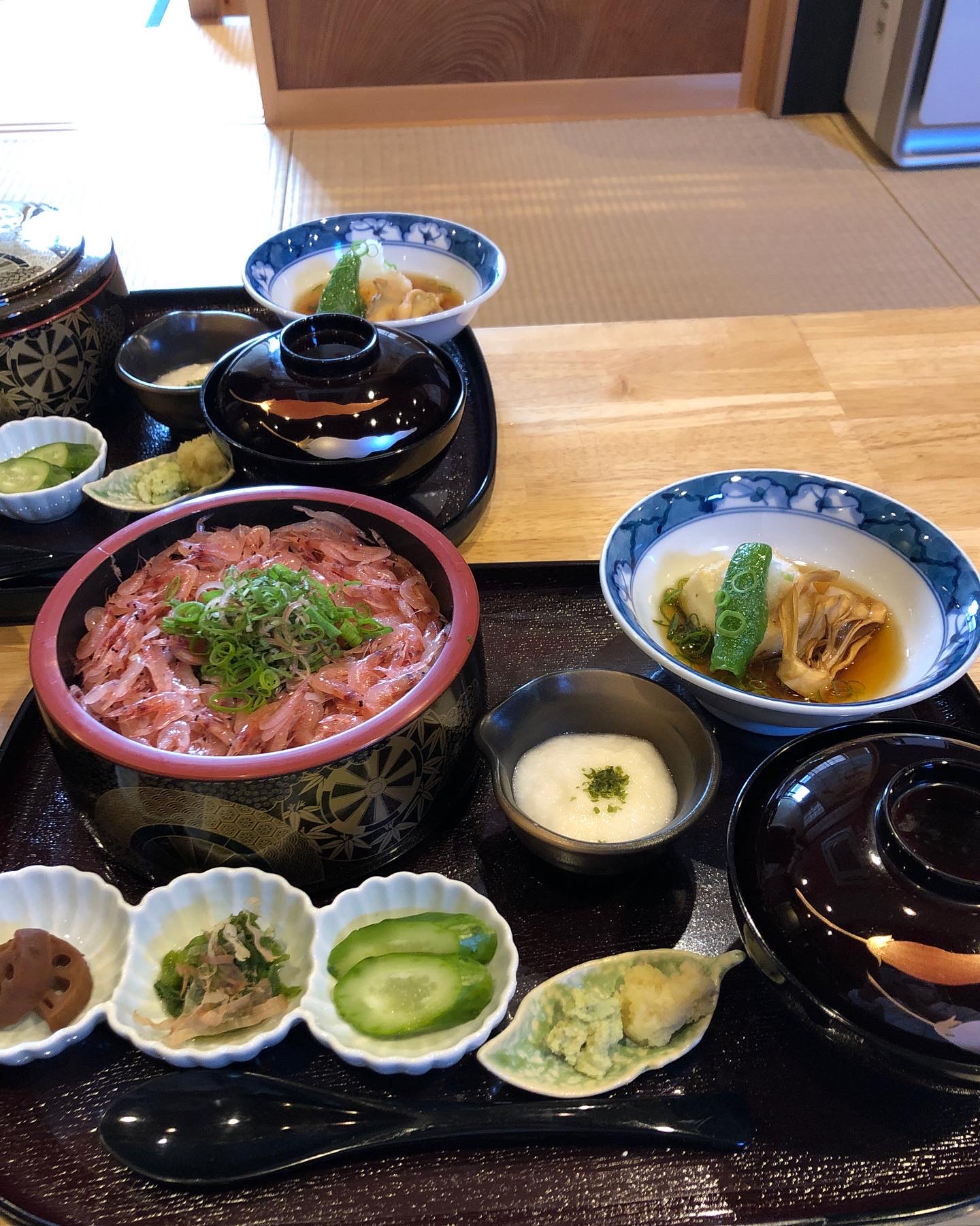 由比直送、生桜えび丼です。