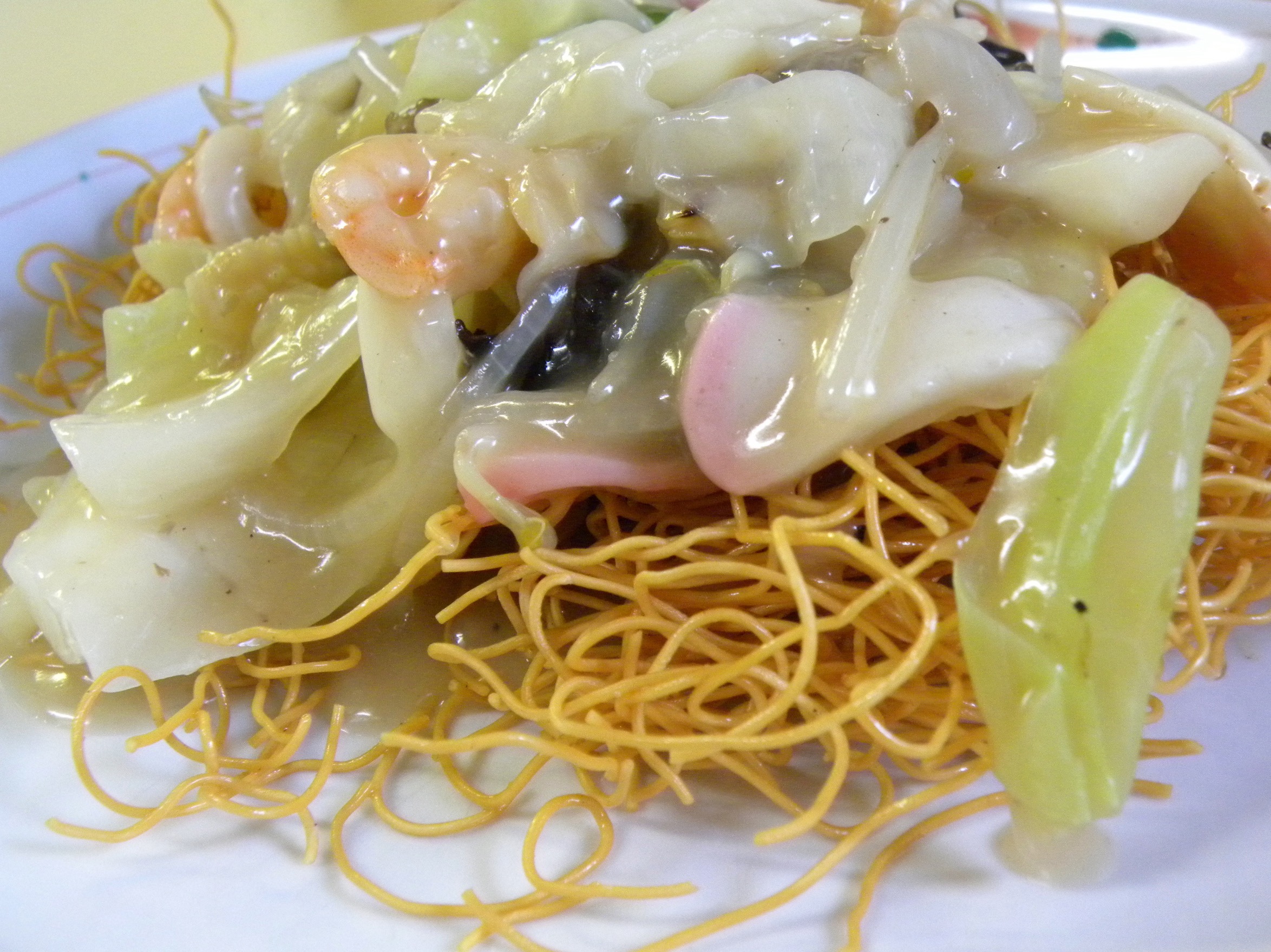 ランチサービスメニューの皿うどん
