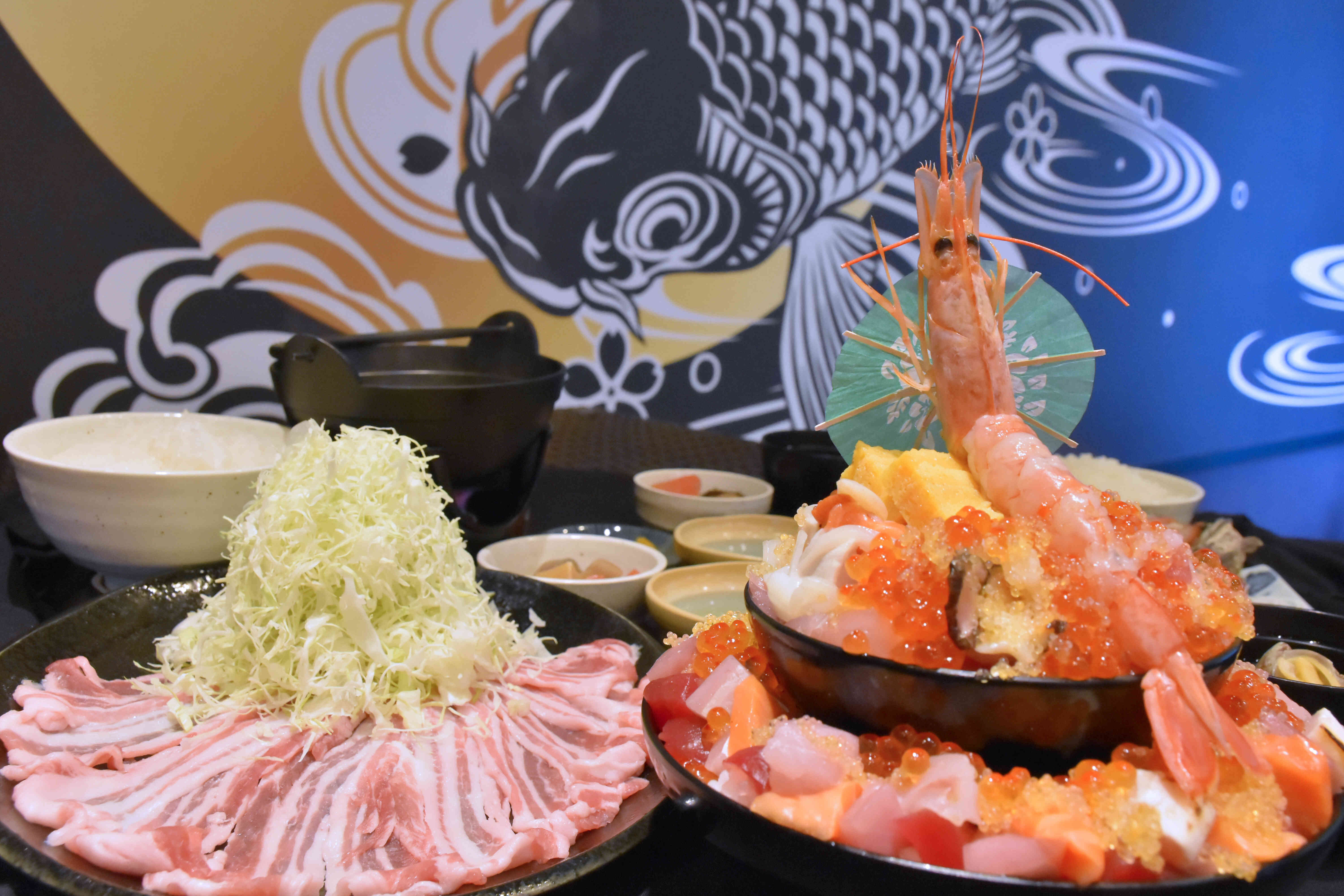 「海鮮丼～頂itadaki～」と「ふじのくにポーク しゃぶしゃぶ膳」