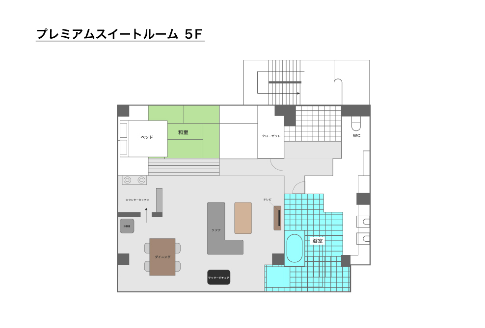 客室の間取り図