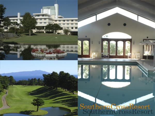 ホテル前景、インドア温水プール、ゴルフコース
