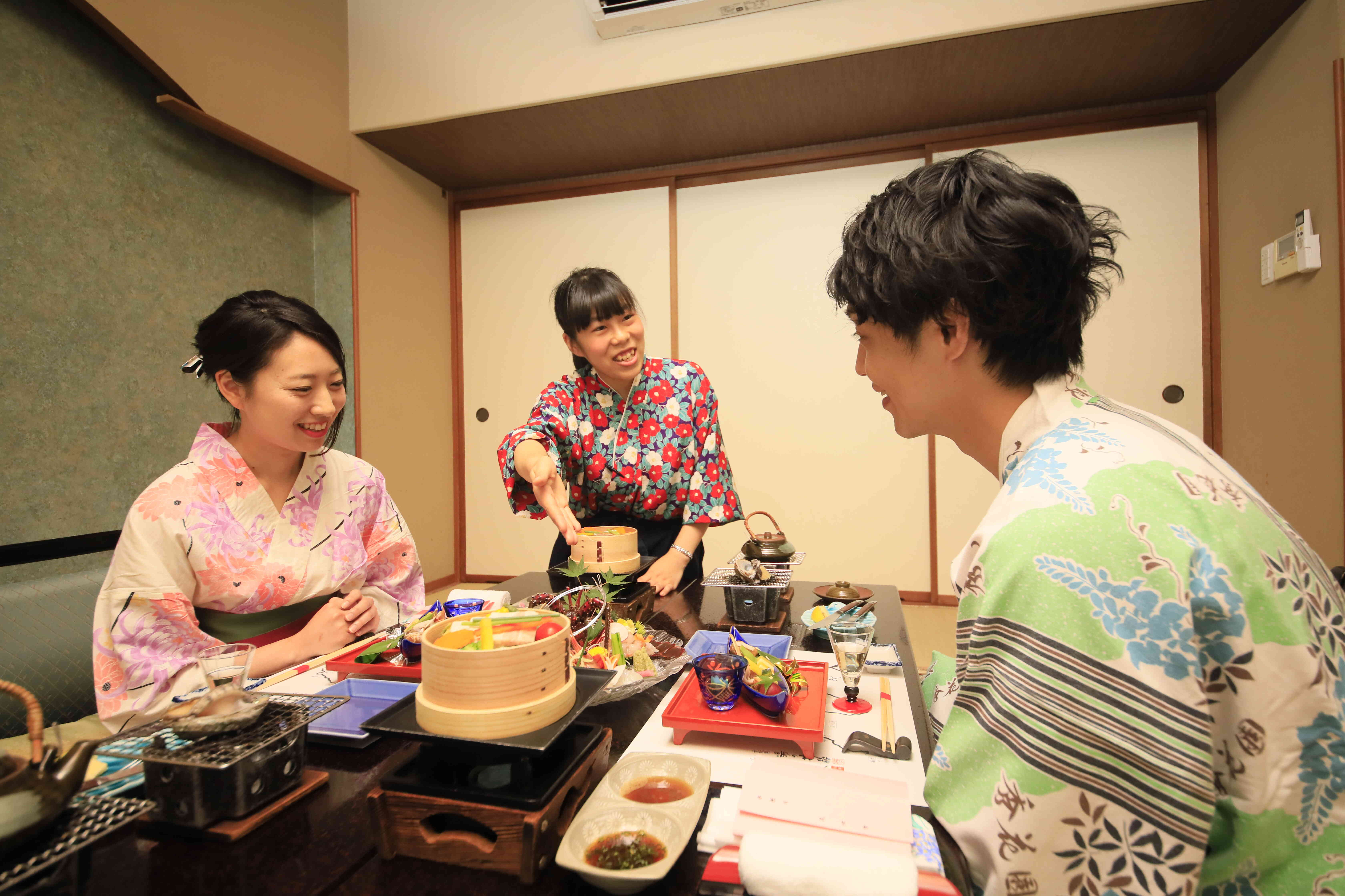 お食事は全て【お部屋食】※5名様以上は個室宴会場になる可能性あり(要確認)