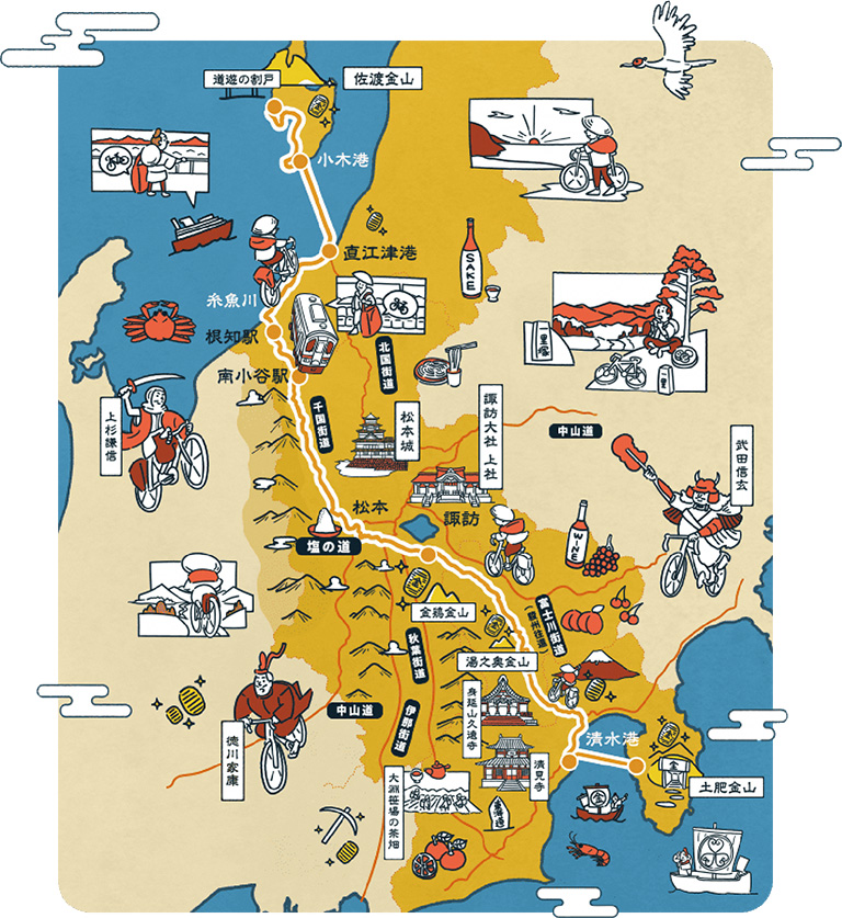 中央日本四県黄金KAIDOサイクルルート