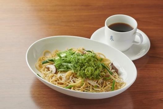 釜揚げしらすとたっぷりキノコの和風スパゲッティ