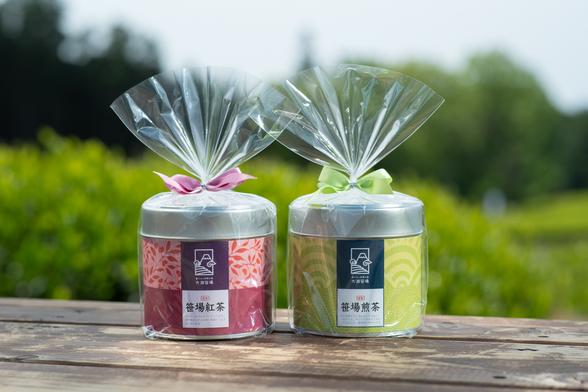 「ささば缶」各1300円。ティーバッグ2g×10個入