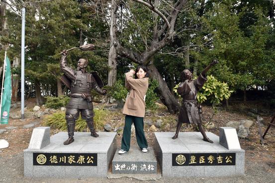 家康公と秀吉公の間で撮影