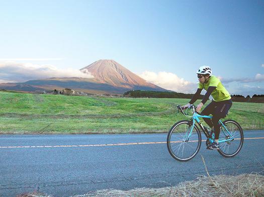 朝霧高原でサイクリング