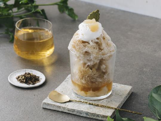 白茶の茶氷 -白桃とカモミール-