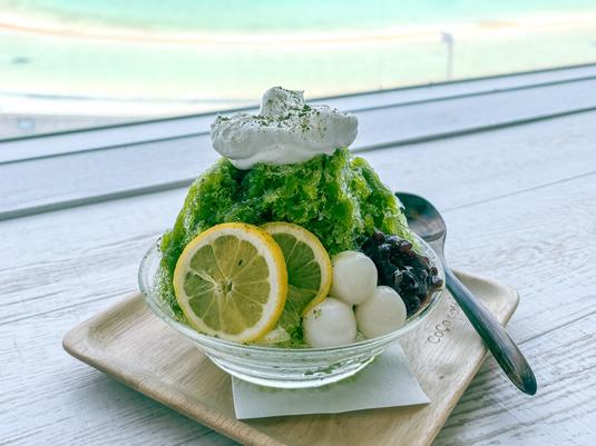 抹茶レモンクリーム氷