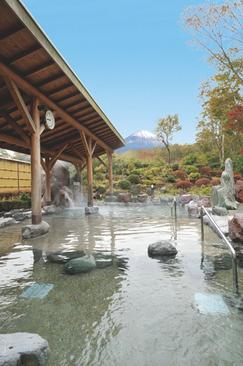 富士山の見える露天風呂